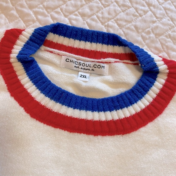 I Pledge Allegiance Sweater Crop Top, Chic Soul, 2XL - Picture 6 of 10